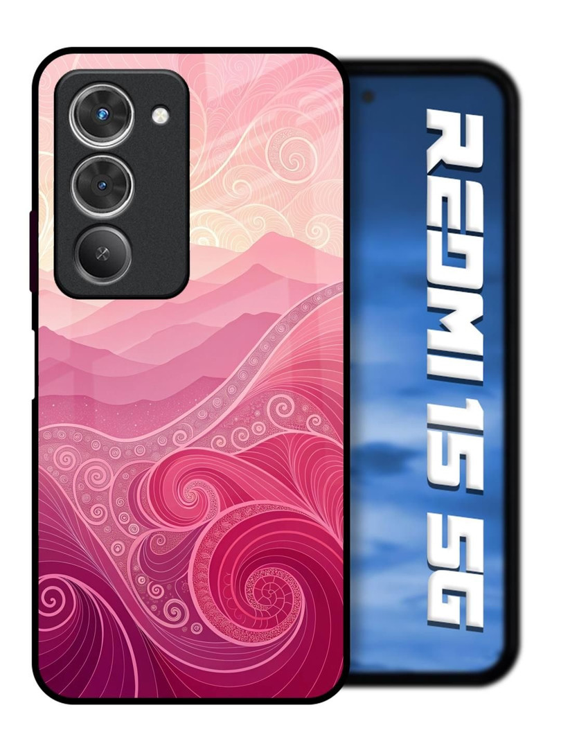 QRIOH Abstract Printed Redmi 15 5G Back Case Mobile Accessories